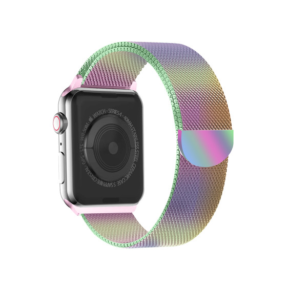 Glealx Multi-Color Milanese Loop Band for Apple Watch, Magnetic Stainless Ste